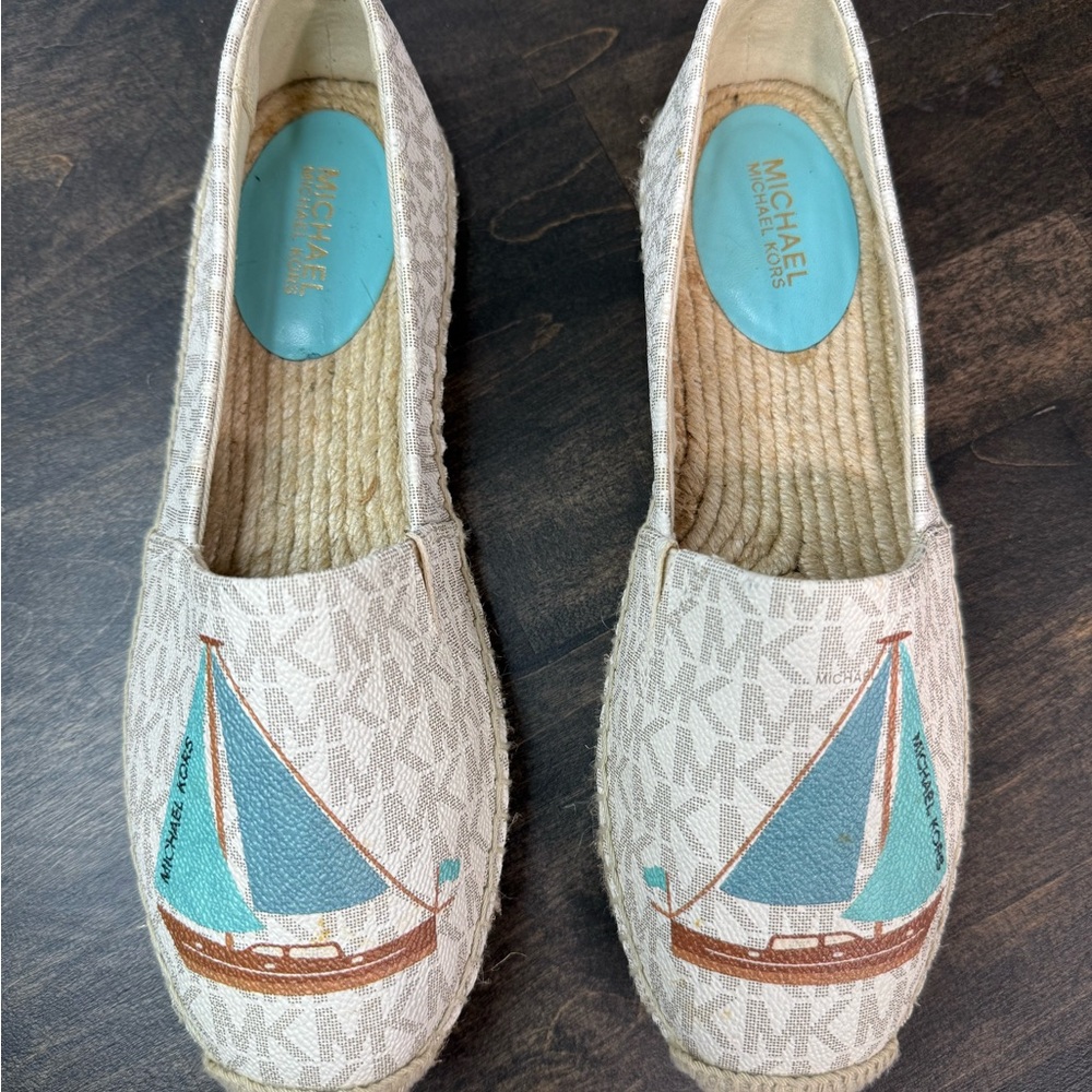 Michael Kors Beige Espadrilles with Boat Design